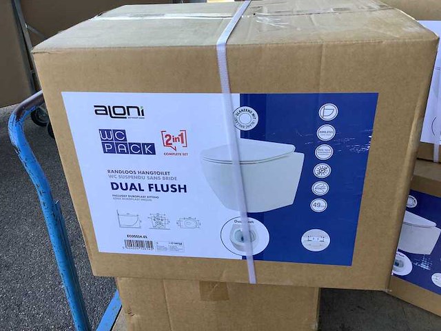 Hangtoilet | randloos, aloni, eco5514.01, wit glanzend, inclusief softclose duroplast zitting - afbeelding 2 van  3