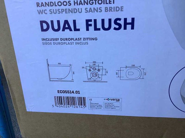 Hangtoilet | randloos, aloni, eco5514.01, wit glanzend, inclusief softclose duroplast zitting - afbeelding 3 van  3