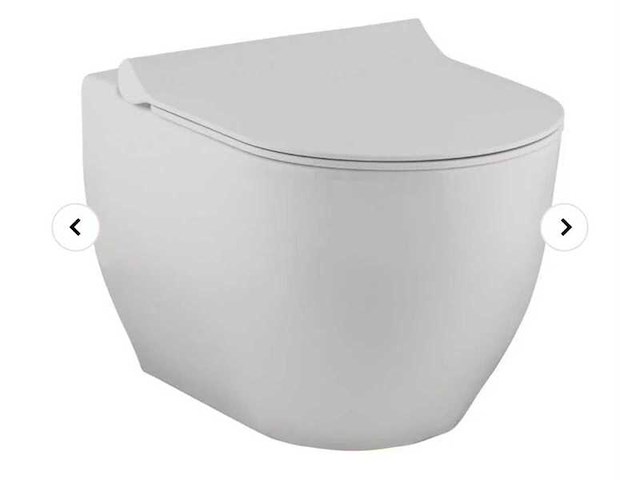 Hangtoilet + toiletzitting, seramiksan, a030011, wit - afbeelding 1 van  3