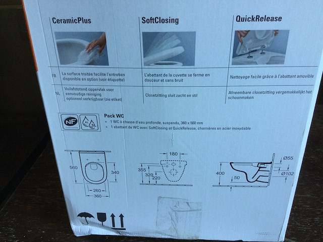 Hangtoilet villeroy & boch, 5660h101, wit - afbeelding 3 van  4