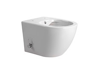 Hangtoilet zonder bril randloos met bidetfunctie, darlo, dl55700, wit - afbeelding 1 van  4