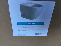 Hangtoilet zonder bril randloos met bidetfunctie, darlo, dl55700, wit - afbeelding 3 van  4