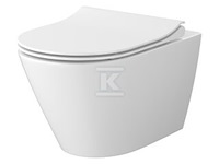 Hangtoilet zonder rand met toiletzitting cersanit, wit - afbeelding 1 van  3
