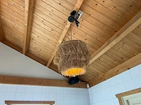 Hangverlichting met industriële buisconstructie - afbeelding 3 van  9