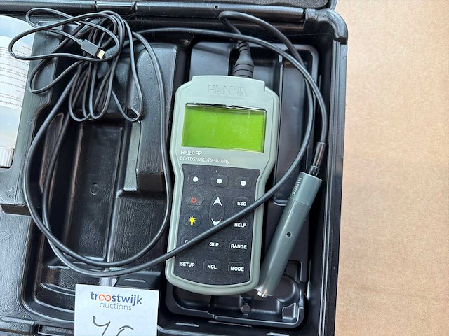 Hanna instruments hi98192 ec/tds/nacl/resistivity meter met probe en koffer - afbeelding 2 van  3