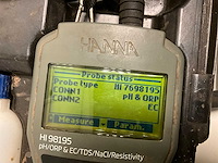 Hannah hi98195 veldmeter / ph ph, mv, orp, ec, resistiviteit, tds, saliniteit en temperatuur - afbeelding 2 van  5