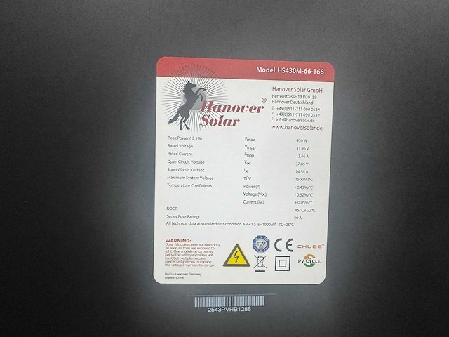 Hannover solar - set van 8 full black (430 wp) zonnepanelen (totaal 3.440 wp) - afbeelding 3 van  3