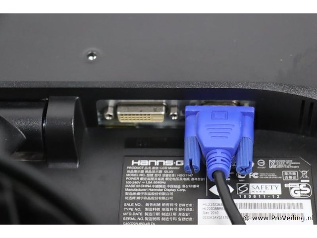Hanns.g lcd-monitor hl225dbb hsg1147 - 22" - afbeelding 5 van  6