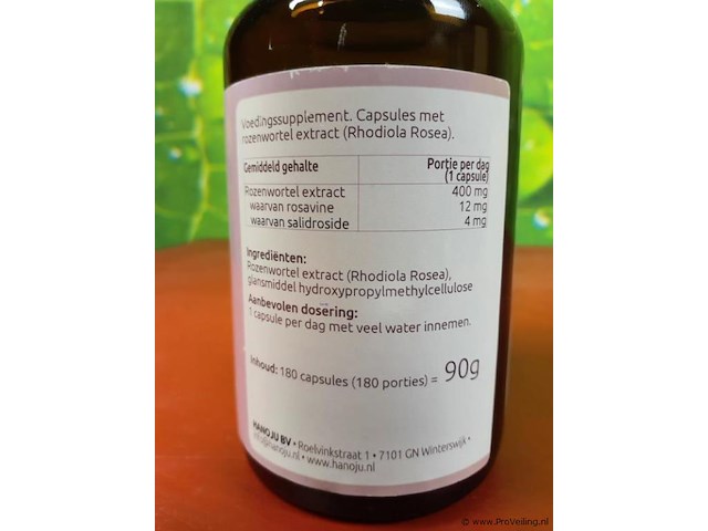Hanoju rozenwortelcapsule rozenwortel capsules - 2 potjes á 180 capsules & nutrisan immuril - 4 doosjes á 60 capsules - afbeelding 3 van  8