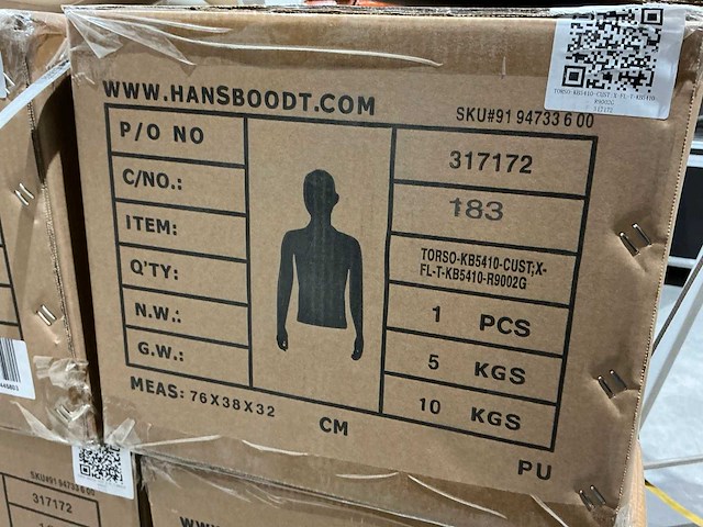 Hans boodt kb5410 paspop kind torso (9x) - afbeelding 7 van  8
