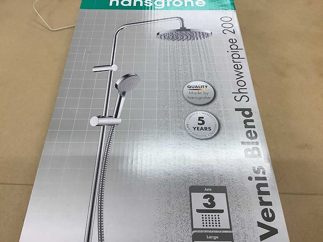 Hans grohe - vernis blend - showerpipe 200 - regendouche met handdouche - afbeelding 4 van  8