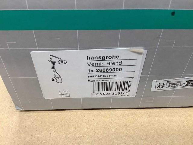 Hans grohe - vernis blend showerpipe 200 - regendouche met handdouche - afbeelding 3 van  3
