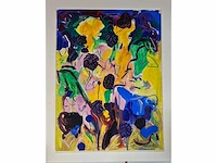 Hans mutsers - acryl op papier - 115 x 90