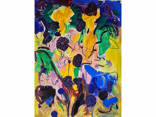 Hans mutsers - acryl op papier - 115 x 90 - afbeelding 2 van  3