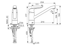 Hansa 46102206 keukenmengkraan (5x) - afbeelding 2 van  5