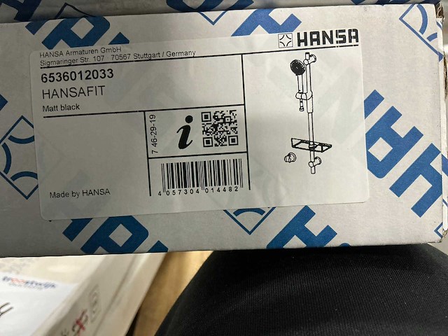 Hansa hansafit glijstangset matzwart - afbeelding 2 van  3