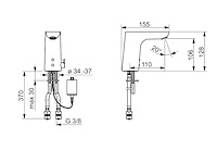 Hansa ligna wastafelkraan (3x) - afbeelding 2 van  6