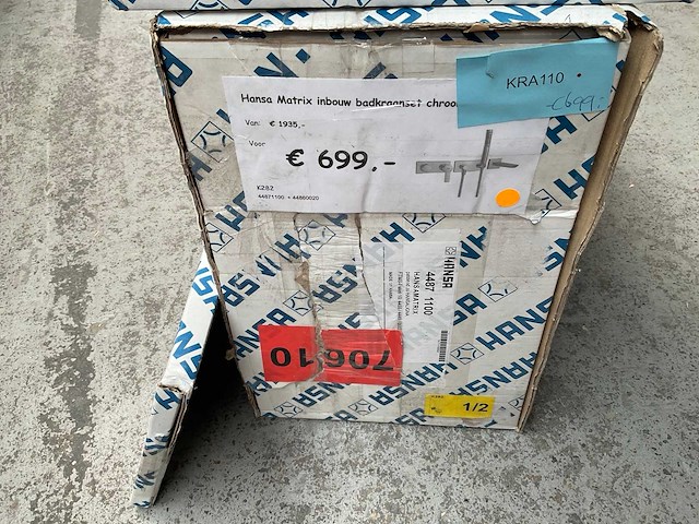 Hansa matrix inbouw badkraanset chroom - afbeelding 3 van  4