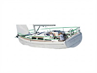 Hanse 345 rvs zeerailing compleet zonder doorgang - afbeelding 1 van  4
