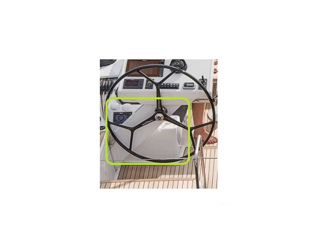 Hanse 588 aluminium stuurkolom bakboord wit type - trs1119 - afbeelding 1 van  2