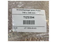 Hanse yachts crystal mirror gray 4mm - 746 x 349 mm - yacht interior mirror - afbeelding 6 van  6