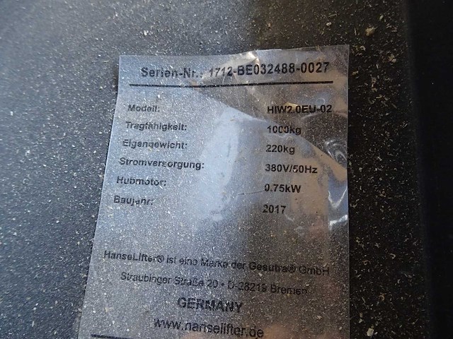 Hanselifter - hiw2.0eu-02 - schaarheftafel - afbeelding 5 van  5