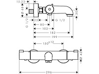 Hansgrohe - ecostat 1001 cl - 13201000 - badthermostaat opbouw - afbeelding 2 van  5