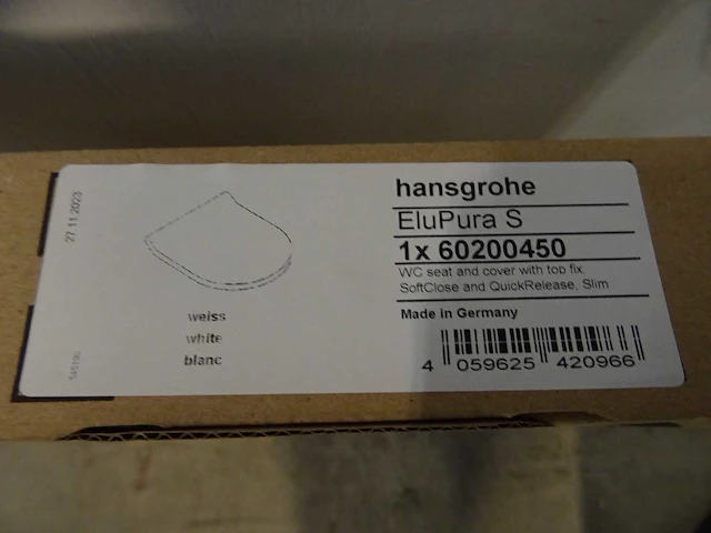 Hansgrohe - elupura s - wc-bril - afbeelding 3 van  3