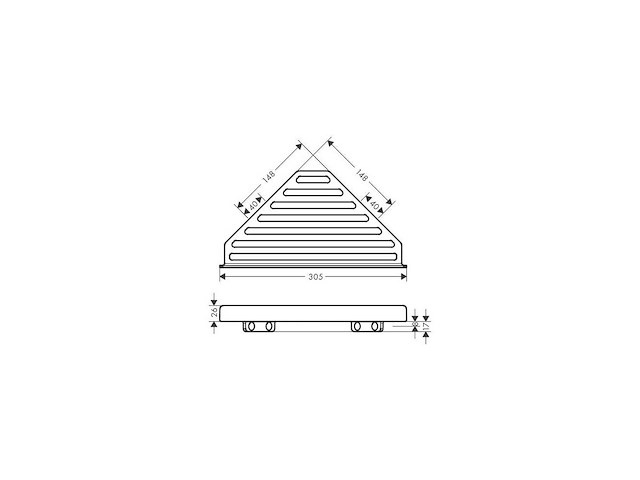 Hansgrohe addstoris 41741670 hoek zeepkorf - afbeelding 2 van  4