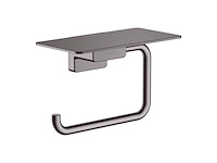 Hansgrohe addstoris toiletrolhouder met plankje geborsteld zwart chroom - afbeelding 1 van  2