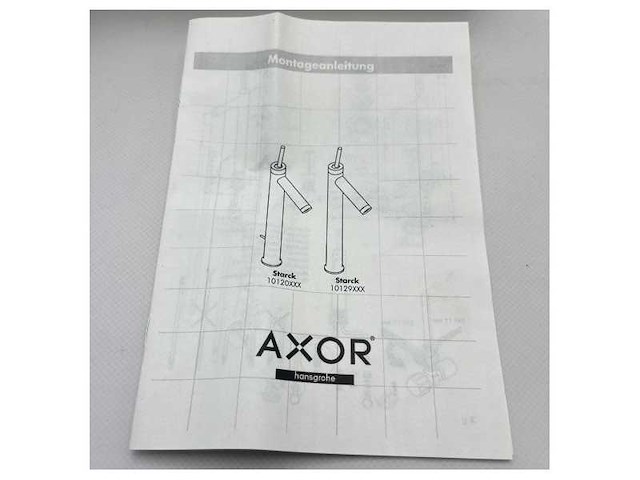 Hansgrohe axor stainless steel single lever high rise mixer tab - 10129000 - afbeelding 1 van  5