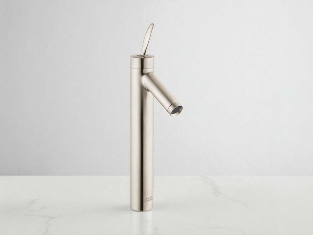 Hansgrohe axor starck 1002081 wastafelkraan hoog satin inox met waste - afbeelding 6 van  13