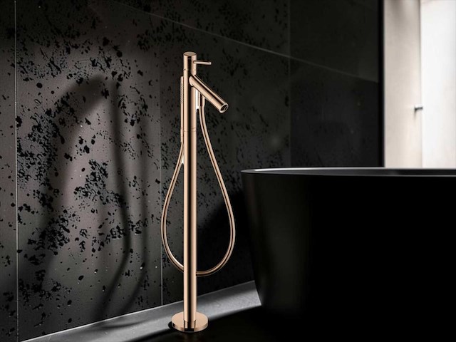 Hansgrohe axor starck vrijstaande badkraan geborsteld messing - afbeelding 1 van  5