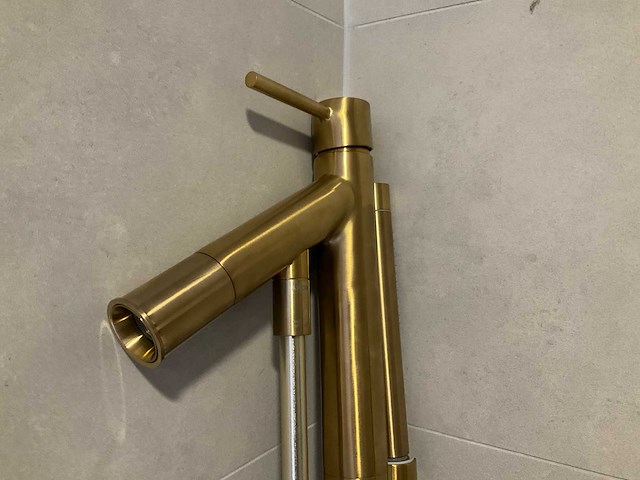 Hansgrohe axor starck vrijstaande badkraan geborsteld messing - afbeelding 9 van  9