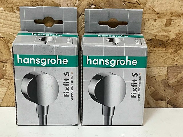 Hansgrohe ecostat fixfit s slangaansluit. chroom 1/2x1/2 met terugslagklep (2x) - afbeelding 2 van  4