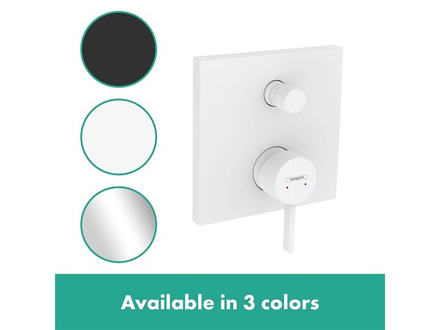 Hansgrohe finoris inbouw badkraan 2 uitgangen mat wit - afbeelding 2 van  2