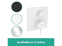 Hansgrohe finoris inbouw badkraan 2 uitgangen mat wit - afbeelding 2 van  2