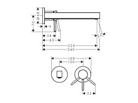 Hansgrohe finoris inbouw wastafelmengkraan chroom - afbeelding 2 van  2