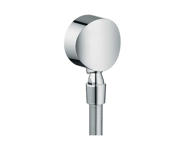Hansgrohe fixfit s wandaansluitbocht chroom 1/2 met kogelgewricht (3x) - afbeelding 1 van  4