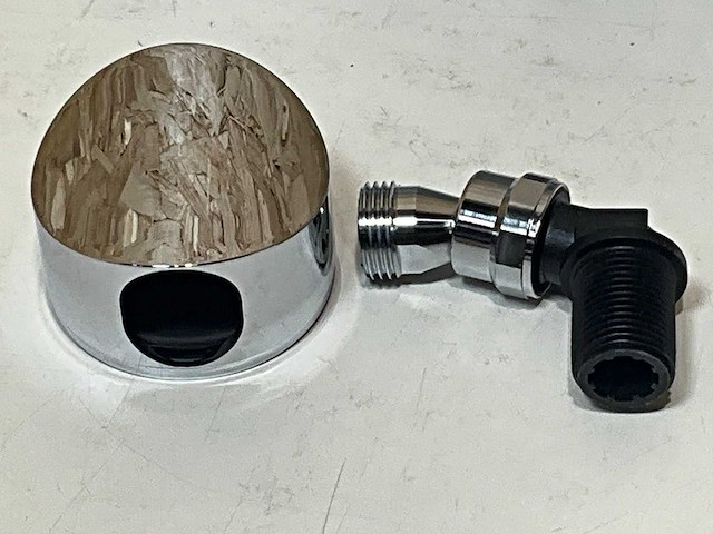 Hansgrohe fixfit s wandaansluitbocht chroom 1/2 met kogelgewricht (3x) - afbeelding 4 van  4