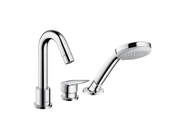 Hansgrohe logis 3-gaats eengreepsmengkraan incl. douchekop chroom - afbeelding 1 van  2