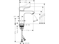 Hansgrohe metris wastafelkraan - afbeelding 1 van  4