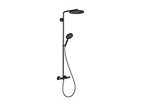 Hansgrohe raindance s 240 powderrain 1jet showerpipe mat zwart - afbeelding 1 van  6