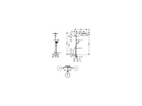 Hansgrohe raindance s 240 powderrain 1jet showerpipe mat zwart - afbeelding 4 van  6