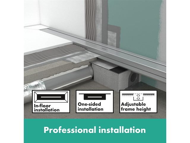 Hansgrohe raindrain match met in hoogte verstelbaar frame roestvrij staal - afbeelding 4 van  6