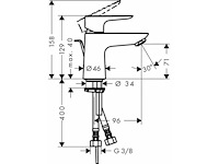Hansgrohe talis e 80 wastafelkraan (5x) - afbeelding 2 van  5