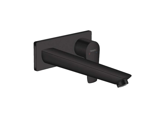 Hansgrohe talis e wastafelmengkraan met afvoerplug 225mm mat zwart - afbeelding 1 van  1