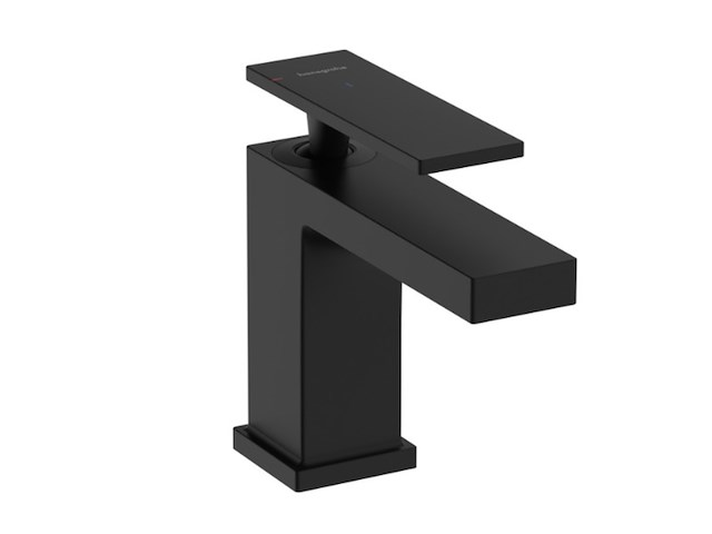 Hansgrohe tecturis e wastafelkraan met trekwaste 80mm mat zwart - afbeelding 1 van  1