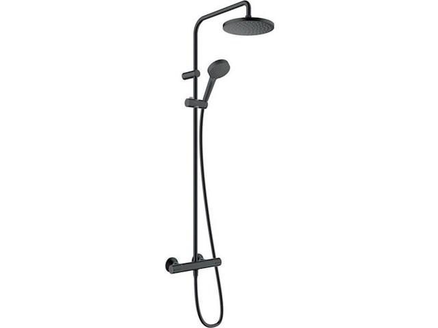 Hansgrohe vernis blend showerpipe met thermostaat mat zwart - afbeelding 1 van  2