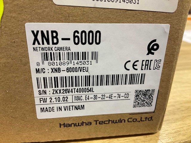 Hanwha xnb-6000 netwerkcamera - afbeelding 3 van  3